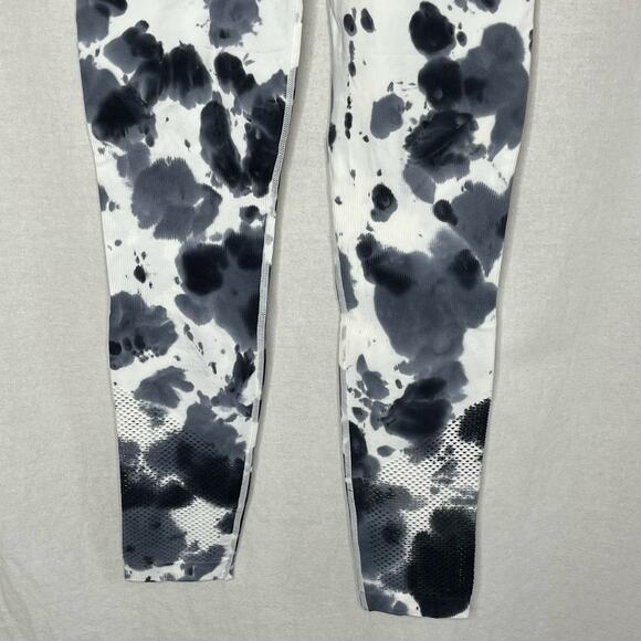 Blanc Noir Infinity High Rise Workout Legging Grey Tie Dye Ankle Detailing Small - Picture 6 of 11